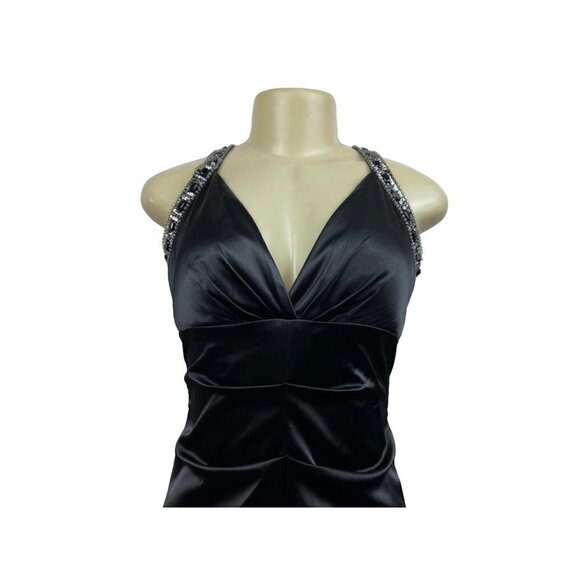 Xscape by Johanna Chen Women’s Black Evening Maxi Dress Sz 10 - Picture 3 of 13